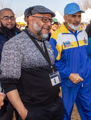 Imraan Moosa at a community engagement in Lenasia
