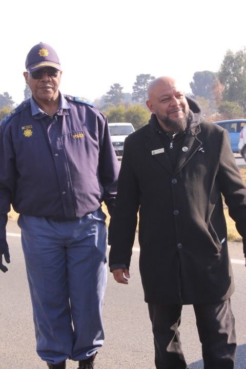 Imraan Moosa at a community engagement in Lenasia