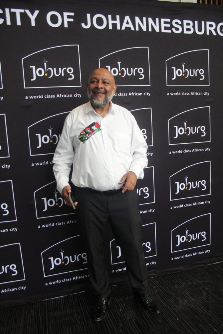 Imraan Moosa at a community engagement in Lenasia