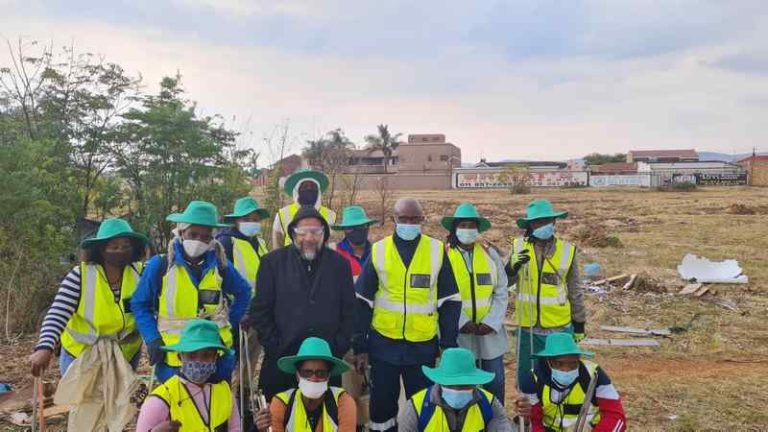 Imraan Moosa during a Pikitup clean-up campaign in Lenasia